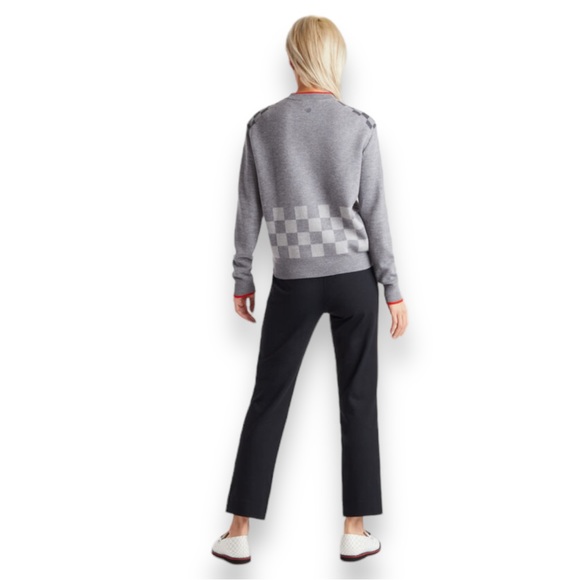 G/FORE Womens Jacquard Checkmate Crewneck Golf Sweater size Large - Picture 6 of 11